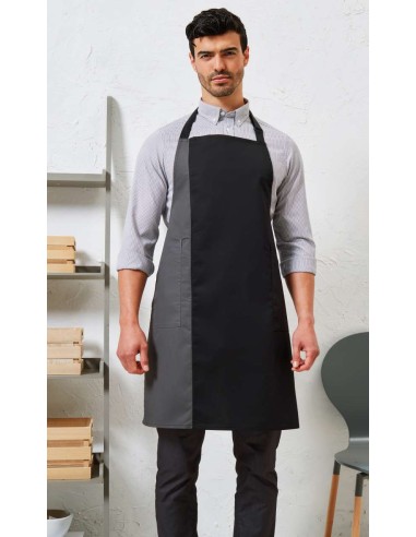 P-PR162-Colours Collection Contrast Bib Apron